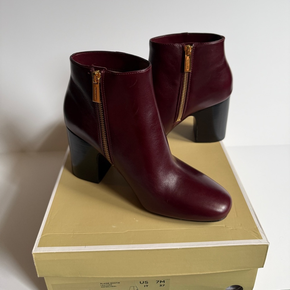 Michael Kors Deep Red Ankle Boots